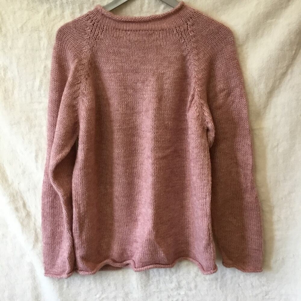 American South Side Pink Alpaca Wool Sweater - Picture 4 of 9
